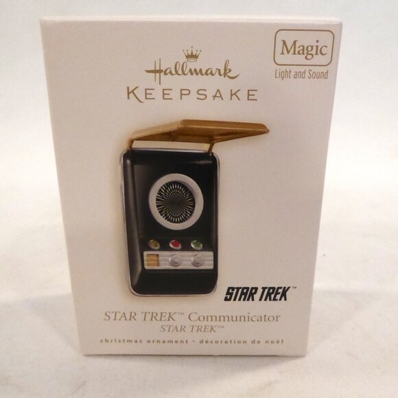 NEW 2008 HALLMARK STAR TREK COMMUNICATOR MAGIC LIGHT SOUND CHRISTMAS ORNAMENT - Picture 7 of 8